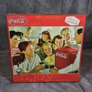 Coca Cola Soda Fountain Malt Shop Teenagers 1000 Piece Jigsaw Puzzle NEW